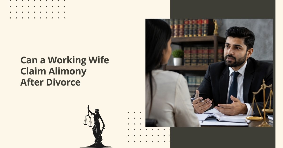 Can a working wife claim alimony after divorce